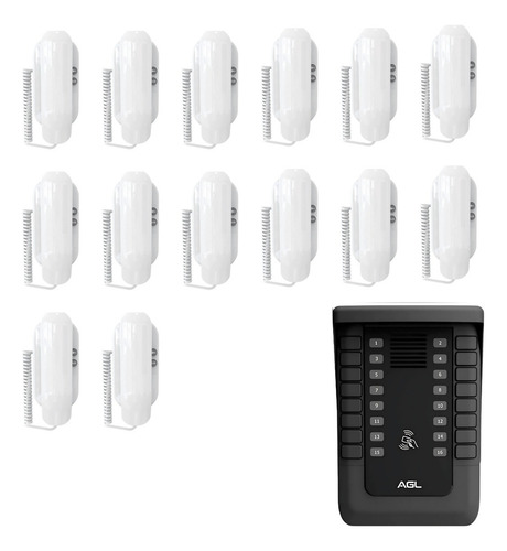 Kit Porteiro Coletivo Agl S-500 Com 14 Monofones App Celular
