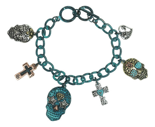 Pulsera De Palanca Con Dije Del Día De Los Muertos Con Calav