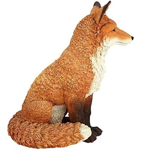 Diseño Toscano Simon The Fox Garden Statue 18 Pulgadas Polyr