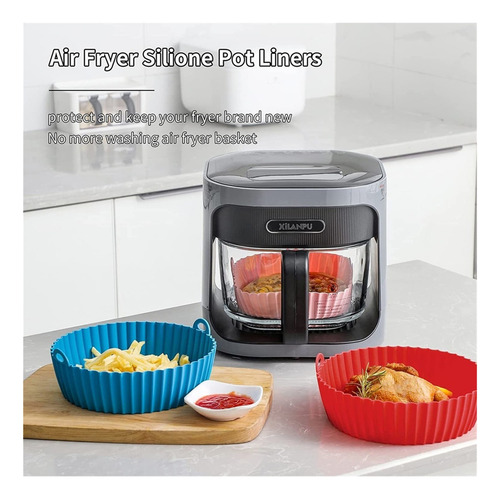 Bandeja De Silicona Para Freidora De Aire De 8.5 2pc