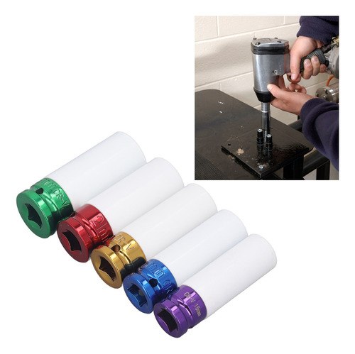 5 Piezas Dados De Impacto Estandar Juego De Dados De 1/2 Kit