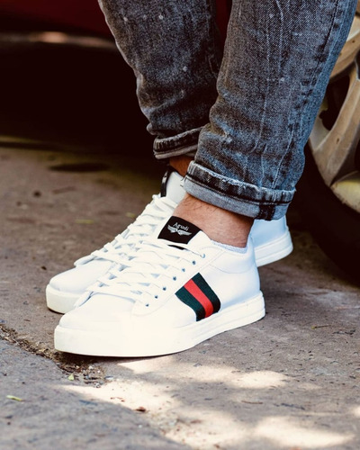 Imagen 6 de 6 de Zapatillas Agudi Bt01 Urbanas Cuero Del 39 Al 45
