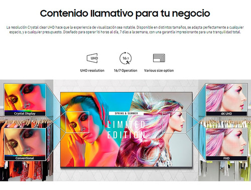 Tv Monitor Samsung Bea-h 55 4k Business Cartelería Digital