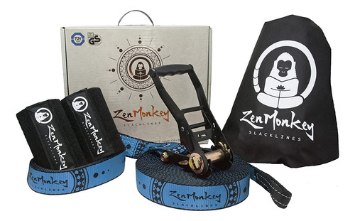 Zenmonkey Slackline Kit Con Protectores De Árboles, Bo...