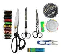 Comprar Set Modista 3 Tijeras Costura Hilos Alfileres Agujas Enhebra