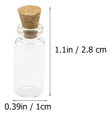 Frascos De Vidrio, Botella De Corcho, Botella De Deseos, 100