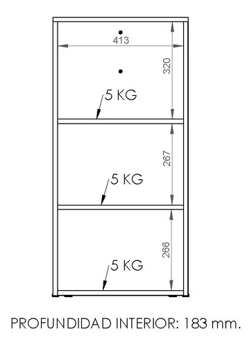 Mueble Desayunador Barra De Cocina Con Estantes En Melamina
