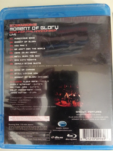 Bluray Scorpions - Moment Of Glory (importado) (Usado)