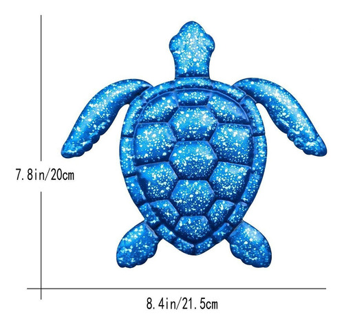 Arte De Pared De Tortugas De Hierro Colgando Azul Profundo