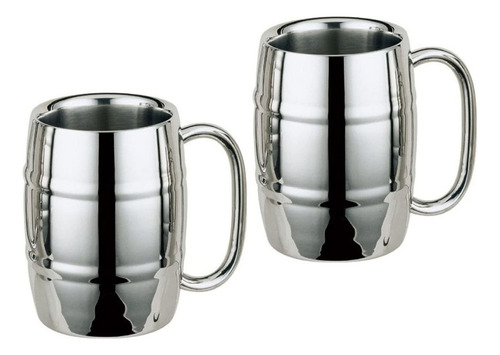 .. 2 Tazas De Acero Inoxidable, Taza De Barril, Café,ab