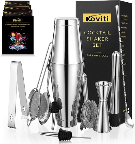 Imagen 2 de 8 de Koviti - Kit Completo De Coctelera Para Barman