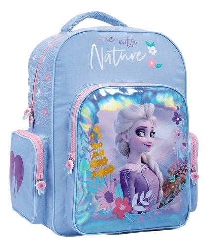 Mochila Wabro Frozen Nature Espalda Niñas Escolar 17 In