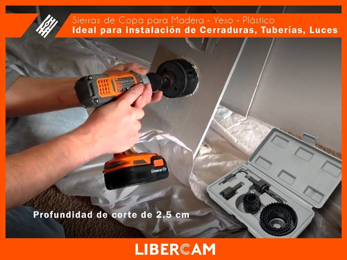 Imagen 5 de 10 de Mechas Sierra Copa Juego 11 Piezas Para Madera Acero Carbon