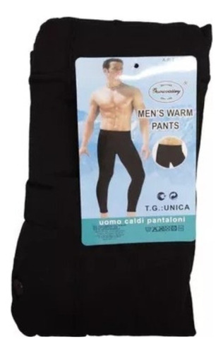 Pantys Hombre Negra Calza Doble Costura Talle Unico