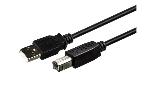 Cabo Impressora Usb 1,8 Metros Epson Hp Brother Canon Zebra Cor Preto