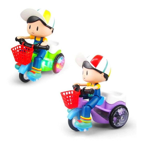 Brinquedo Criança Divertido A Pilha Com Luzes E Sons - 1 Pç Cor Triciclo Roxo