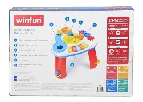 Mesa de actividades para bebé Winfun Mesa Didactica con luz y sonido