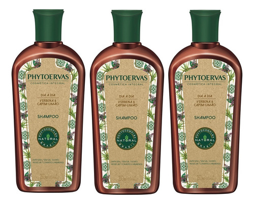 Kit Shampoo Dia A Dia Verbena E Capim-limão Phytoervas 250ml