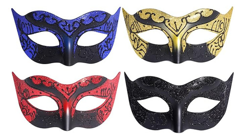 4 Mascaras Venecianas Para Mardi Gras Disfraz Para Carnavale