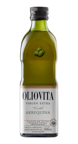 Aceite Oliva Virgen Extra Oliovita Arbequina Vidrio 500 Ml