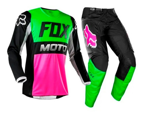 Conjunto Fox Mx Fyce Multi Color Trilha Promoção