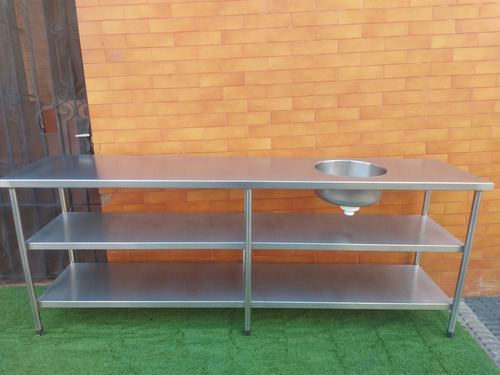 Mesa Industrial Inox Pia Assepsia (Usado)