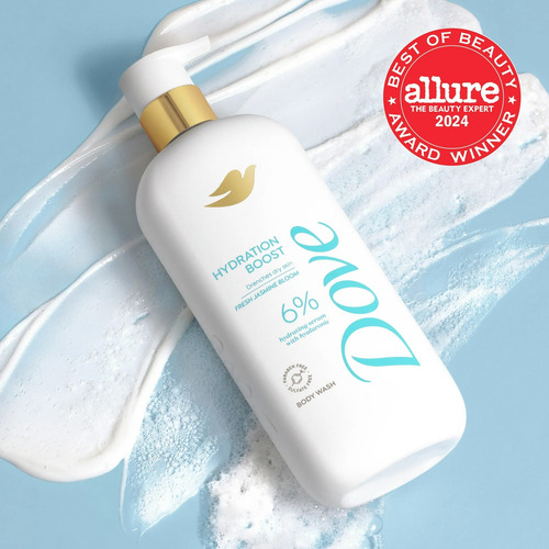 Dove Body Wash Hydration Boost Piel Seca 6% Suero 18.5 Oz