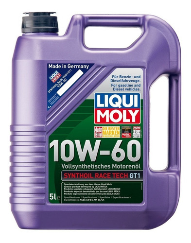 Liqui Moly 10w60 Synthoil Race Tech Gt1 5l