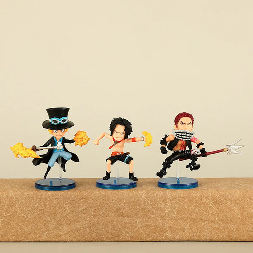 Figuras One Piece Set X9 Yamato Barbablanca Katakuri Roger