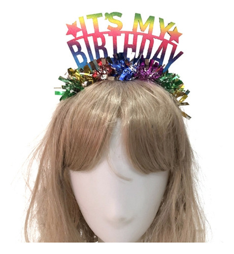 Diadema My Birthday Tinsel Festival, Hair Hoop Party