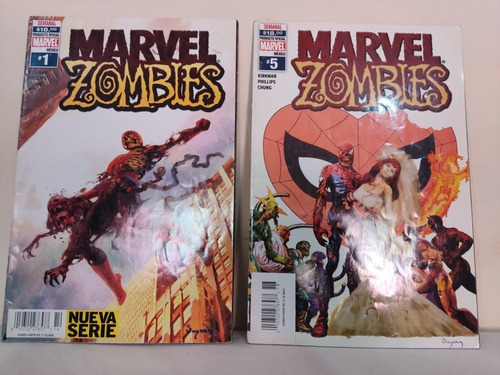 Lote De 4 Comics Marvel Zombies Y X-men, Ed. Televisa (Usado)