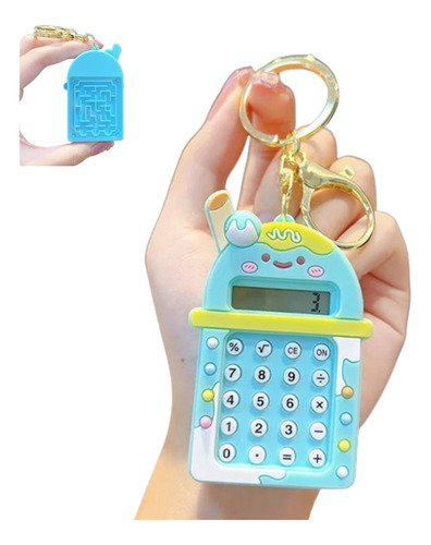 Mini Calculadora Digital Portátil Para Niños Llavero 