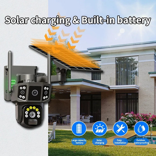 Jaa Cámara Solar Sim 4g, Lente Dual 4k,wifi Inalámbrica,