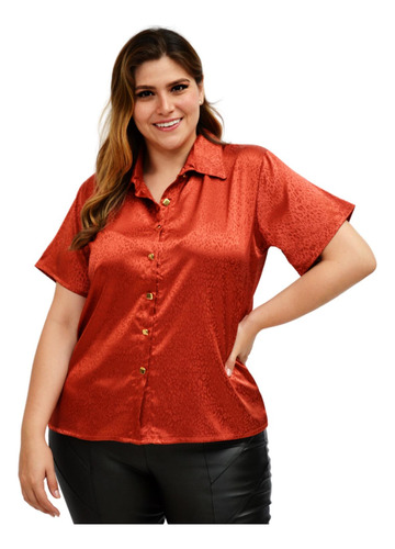 Camisa Satinada En Talla Extra, Modelo 731 (chedron)