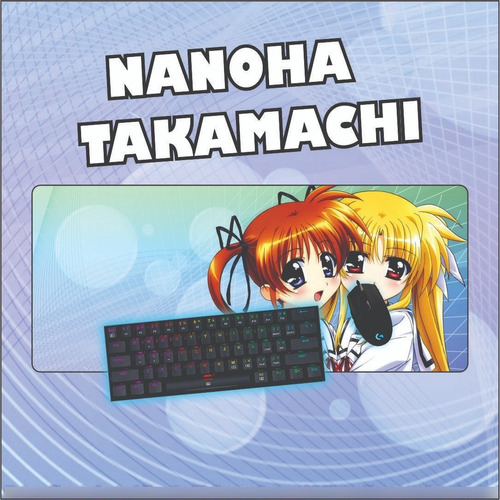 Mousepad Gamer Personalizado Neopreno Textil De Nanoha Taka
