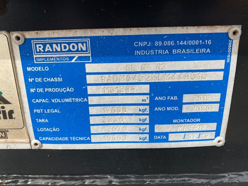 Imagem 6 de 15 de Carreta Rodocaçamba Random 9 Eixos 2020 Basculante
