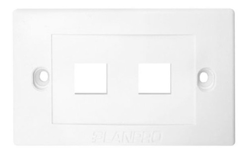 Imagen 1 de 2 de Face Plate Lanpro 2 Huecos Blanco.