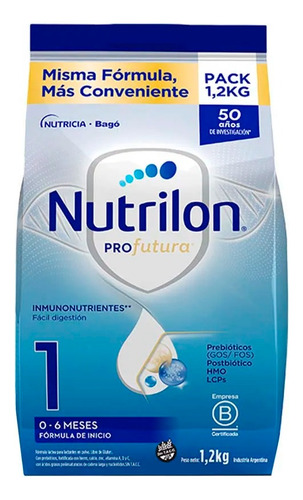 Leche Nutrilon Profutura 1 Pouch 1.2kg (bulto X 10u)