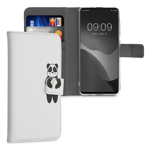 Funda Para Samsung Galaxy A51 - Blanca/panda/tarjetero