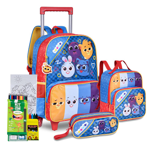 Kit Mochila Rodinha Infantil Bolofofos Youtube Infantil Clio