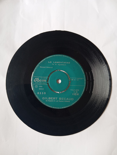 Vinilo Single De Gilbert Becaud -cuando El Poeta Mu ( Q118 (Usado)