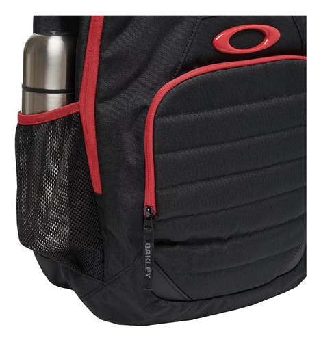 Mochila Oakley Enduro 4.0 25 litros Sm24, color negro y rojo, talla única
