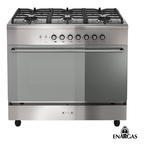 Cocina 6 Hornallas Apart 900 Fundion Enc Electrico Acero Ino