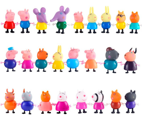 24 Figuras Cerdita Pig Muñecos Juguete