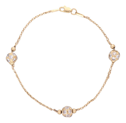 Pulsera De 14k Oro Amarillo, 4.2 Gramos