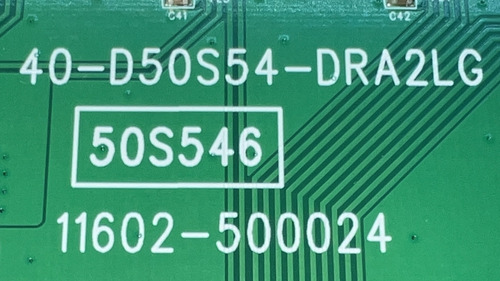 Tarjeta Led Driver Tcl 50s546 40-d50s54-dra2lg 11602-500024 (Usado)