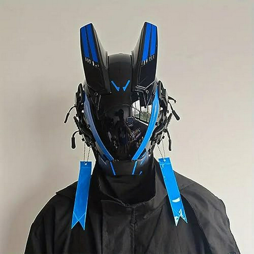Máscara Led Punk Para Adultos Con Stickers