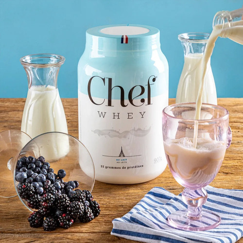 Chef Whey 907 g Protein Gourmet sin lactosa - Con leche