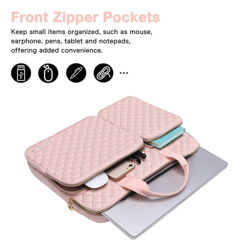 Funda Mosiso Rosa Para Ipad Notebook Compatible Con Hp, Dell Rosa Tiza.