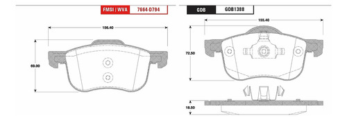 Balatas Bajos Metales Del S60 5 Cil 2.3l 01 Al 05 Trw